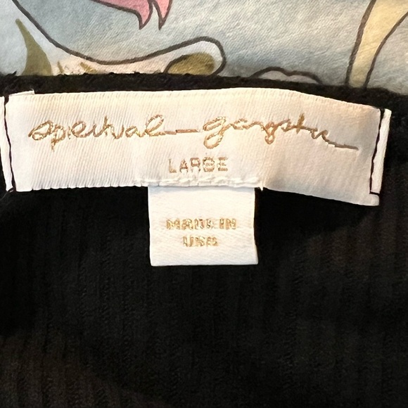 Spiritual Gangster Wrap Ribbed Long Sleeve Top Black Large - Picture 7 of 12